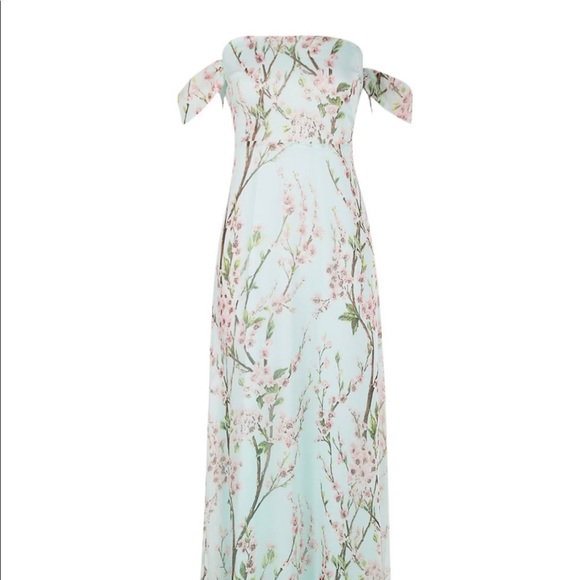 Boohoo floral off the shoulder maxi - Picture 3 of 4